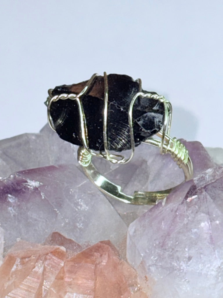 Anello ossidiana regolabile