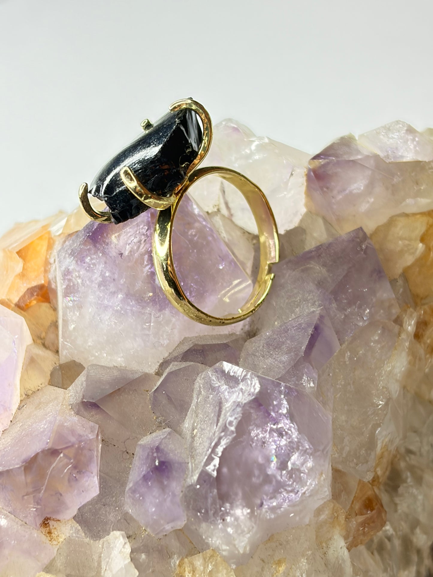 Anello ossidiana regolabile