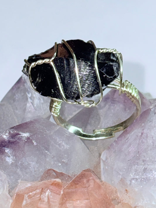 Anello ossidiana regolabile