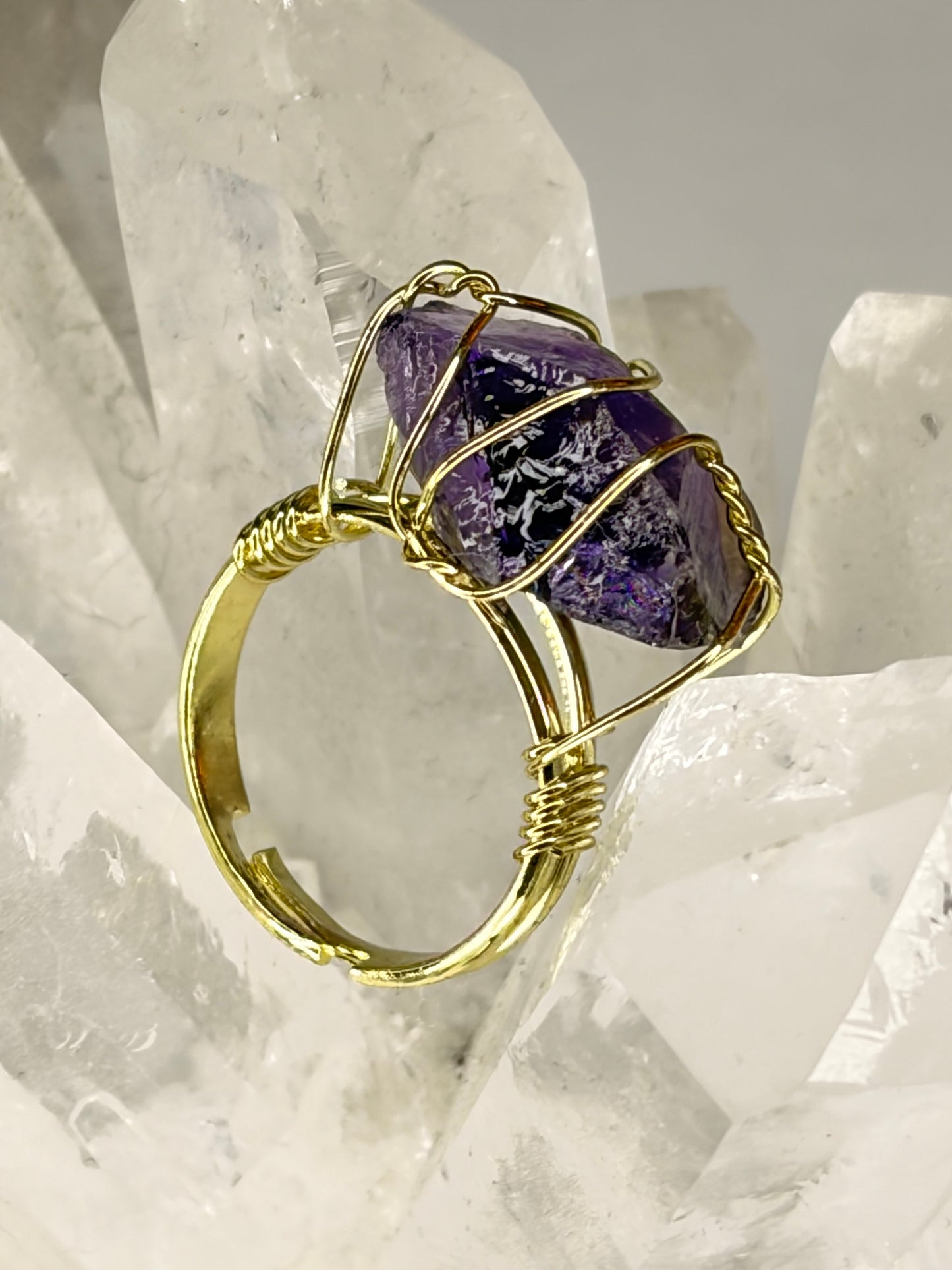 Anello  Ametista regolabile
