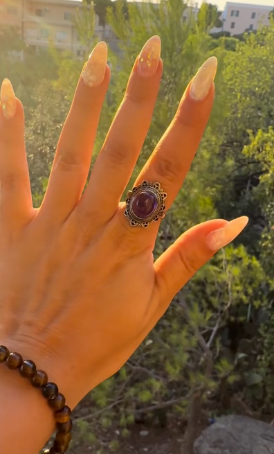 Anello in Ametista regolabile