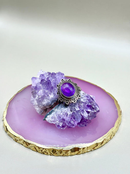 Anello in Ametista regolabile