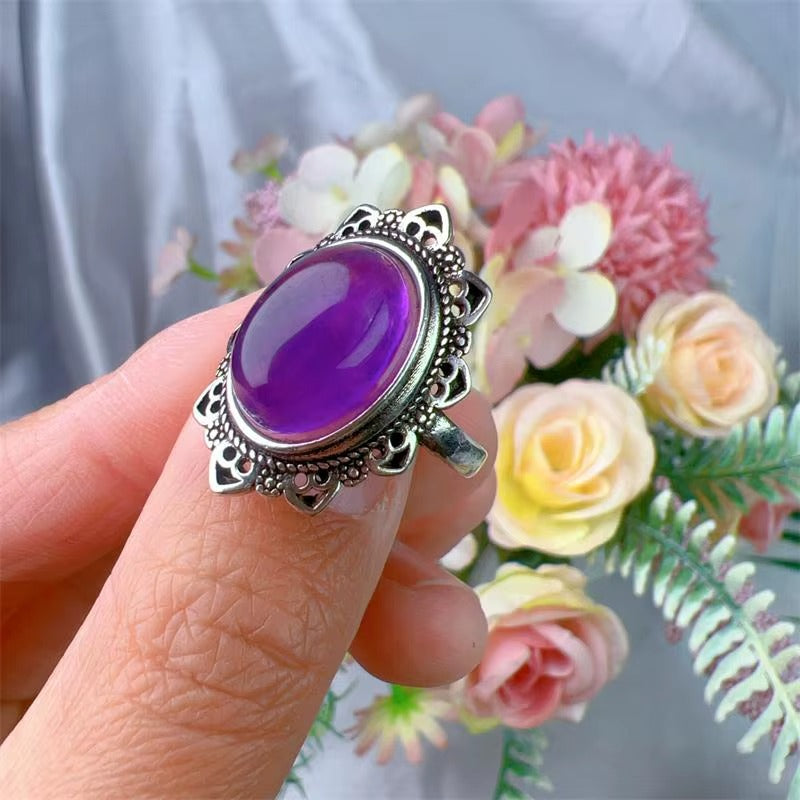 Anello in Ametista regolabile