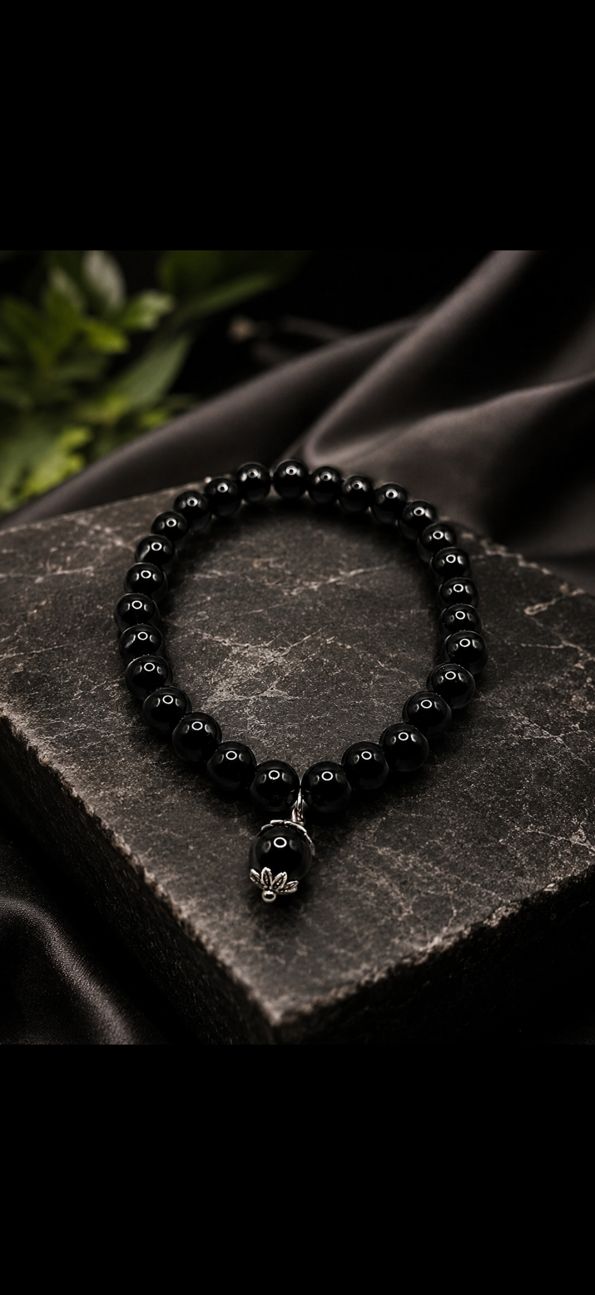 Bracciale onice su coccu da uomo